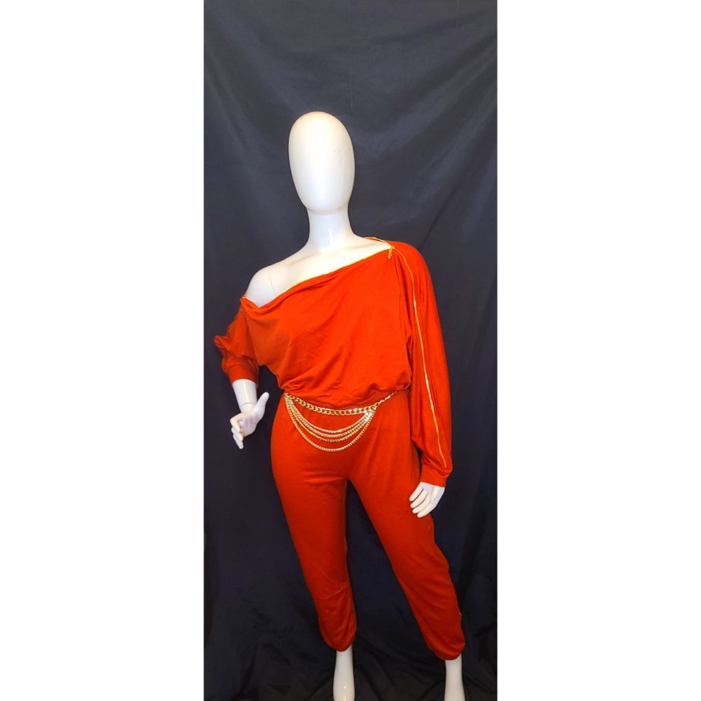 Plus Size Zipper Jumpsuit